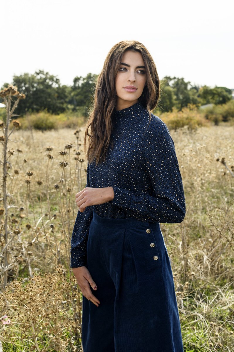 Blusa de viscosa estampada Wild Blue - Imagen 2