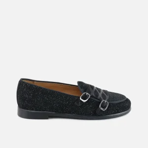 Mocasines Doble Hebilla Brilli Negro Papanatas | Eli 1957