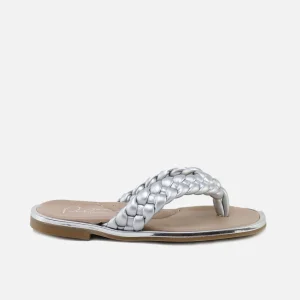 Sandalias Trenza Plata | Eli 1957